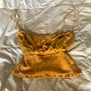 Cute orange cropped top